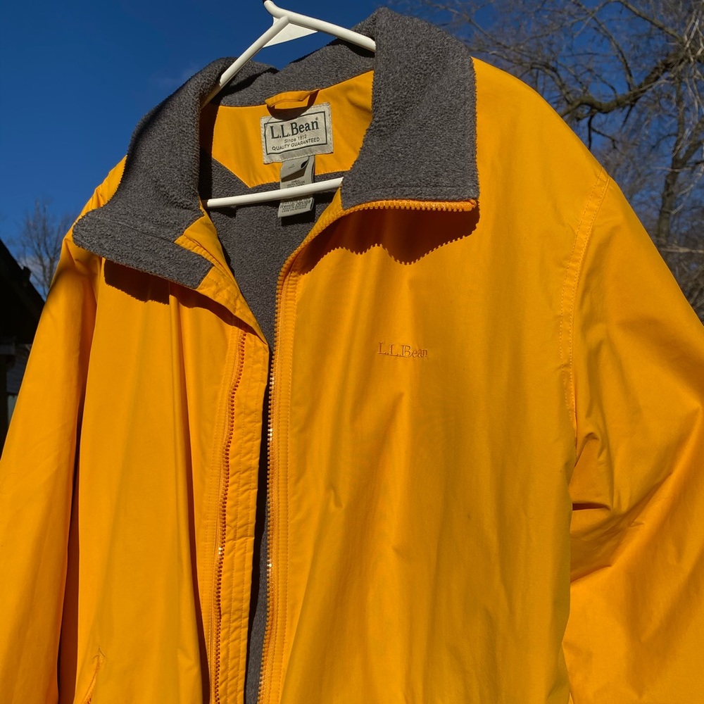 L.L. Bean Yellow Thisulate insulated jacket